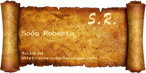 Soós Roberta névjegykártya